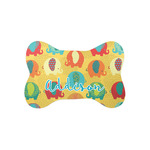 Cute Elephants Bone Shaped Dog Food Mat (Small) (Personalized)