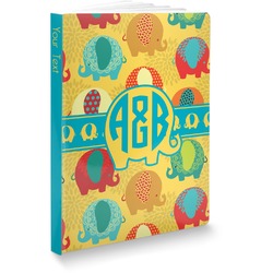 Cute Elephants Softbound Notebook - 7.25" x 10" (Personalized)