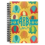 Cute Elephants Spiral Notebook (Personalized)