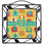 Cute Elephants Square Trivet (Personalized)