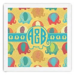 Cute Elephants Paper Dinner Napkins (Personalized)