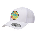 Cute Elephants Trucker Hat - White (Personalized)