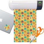 Cute Elephants Sticker Vinyl Sheet (Permanent)