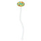 Cute Elephants White Plastic 7" Stir Stick - Oval - Single Stick