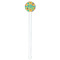 Cute Elephants White Plastic 7" Stir Stick - Round - Single Stick