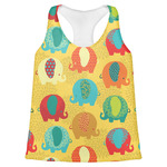 Cute Elephants Womens Racerback Tank Top - Large