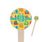 Cute Elephants Wooden 4" Food Pick - Round - Closeup