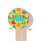 Cute Elephants Wooden 4" Food Pick - Round - Single Sided - Front & Back