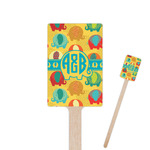 Cute Elephants Rectangle Wooden Stir Sticks (Personalized)