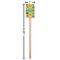 Cute Elephants Wooden 6.25" Stir Stick - Rectangular - Dimensions