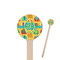 Cute Elephants Wooden 7.5" Stir Stick - Round - Closeup