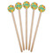 Cute Elephants Wooden 7.5" Stir Stick - Round - Fan View