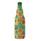 Cute Elephants Zipper Bottle Cooler - FRONT (bottle)