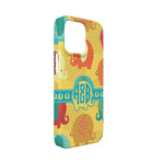 Cute Elephants iPhone Case - Plastic - iPhone 13 Mini (Personalized)