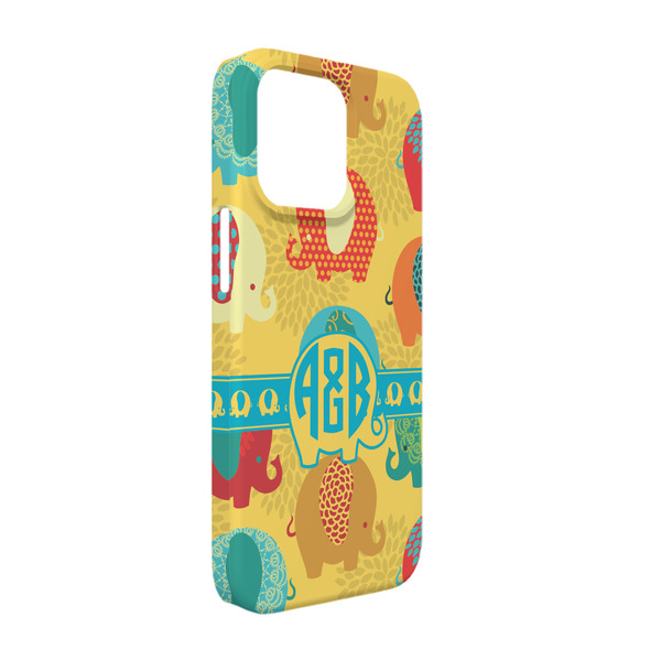 Custom Cute Elephants iPhone Case - Plastic - iPhone 13 Pro (Personalized)