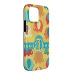 Cute Elephants iPhone Case - Rubber Lined - iPhone 13 Pro Max (Personalized)