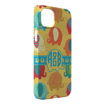 Cute Elephants iPhone Case - Plastic - iPhone 14 Plus (Personalized)