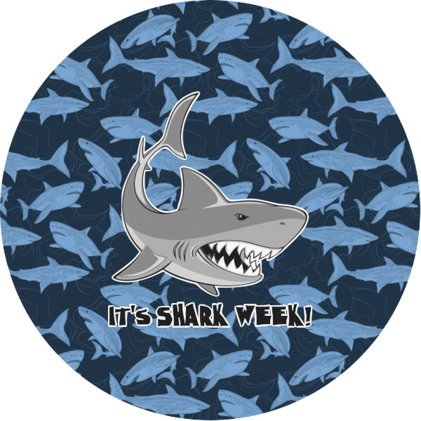 Custom Sharks Multipurpose Round Labels - 1" (Personalized)