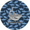 Sharks 1" Multipurpose Round Labels - Single Sticker