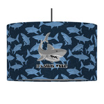 Sharks 12" Drum Pendant Lamp - Fabric (Personalized)