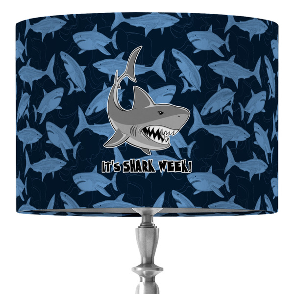 Custom Sharks 16" Drum Lamp Shade - Fabric (Personalized)