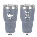 Sharks 30 oz Stainless Steel Tumbler - Grey - Double-Sided (Personalized)