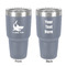 Sharks 30 oz Stainless Steel Ringneck Tumbler - Grey - Double Sided - Front & Back