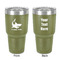 Sharks 30 oz Stainless Steel Ringneck Tumbler - Olive - Double Sided - Front & Back