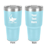 Sharks 30 oz Stainless Steel Tumbler - Teal - Double-Sided (Personalized)