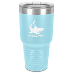 Sharks 30 oz Stainless Steel Tumbler - Teal - Single-Sided (Personalized)