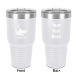 Sharks 30 oz Stainless Steel Tumbler - White - Double-Sided (Personalized)