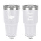 Sharks 30 oz Stainless Steel Ringneck Tumbler - White - Double Sided - Front & Back