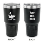 Sharks 30 oz Stainless Steel Tumbler - Black - Double Sided (Personalized)