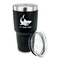 Sharks 30 oz Stainless Steel Ringneck Tumblers - Black - LID OFF