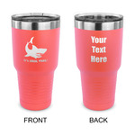 Sharks 30 oz Stainless Steel Tumbler - Coral - Double Sided (Personalized)