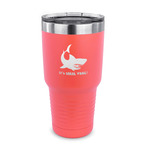 Sharks 30 oz Stainless Steel Tumbler - Coral - Single Sided (Personalized)