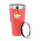 Sharks 30 oz Stainless Steel Ringneck Tumblers - Coral - LID OFF