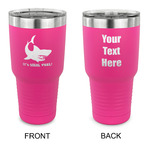 Sharks 30 oz Stainless Steel Tumbler - Pink - Double Sided (Personalized)