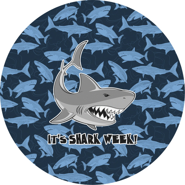 Custom Sharks Multipurpose Round Labels - 5" (Personalized)