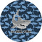 Sharks 5" Multipurpose Round Label - Single Sticker