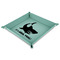 Sharks 9" x 9" Teal Leatherette Snap Up Tray - MAIN