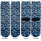 Sharks Adult Crew Socks - Double Pair - Front and Back - Apvl