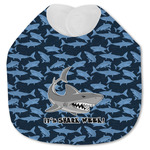 Sharks Jersey Knit Baby Bib w/ Name or Text