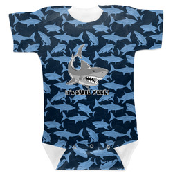 Sharks Baby Bodysuit 3-6 w/ Name or Text