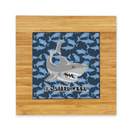 Sharks Bamboo Trivet with Ceramic Tile Insert (Personalized)