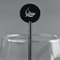 Sharks Black Plastic 5.5" Stir Stick - Round - Main