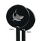 Sharks Black Plastic 5.5" Stir Stick - Single Sided - Round - Front & Back