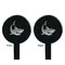 Sharks Black Plastic 7" Stir Stick - Double Sided - Round - Front & Back