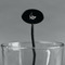 Sharks Black Plastic 7" Stir Stick - Oval - Main