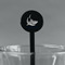 Sharks Black Plastic 7" Stir Stick - Round - Main